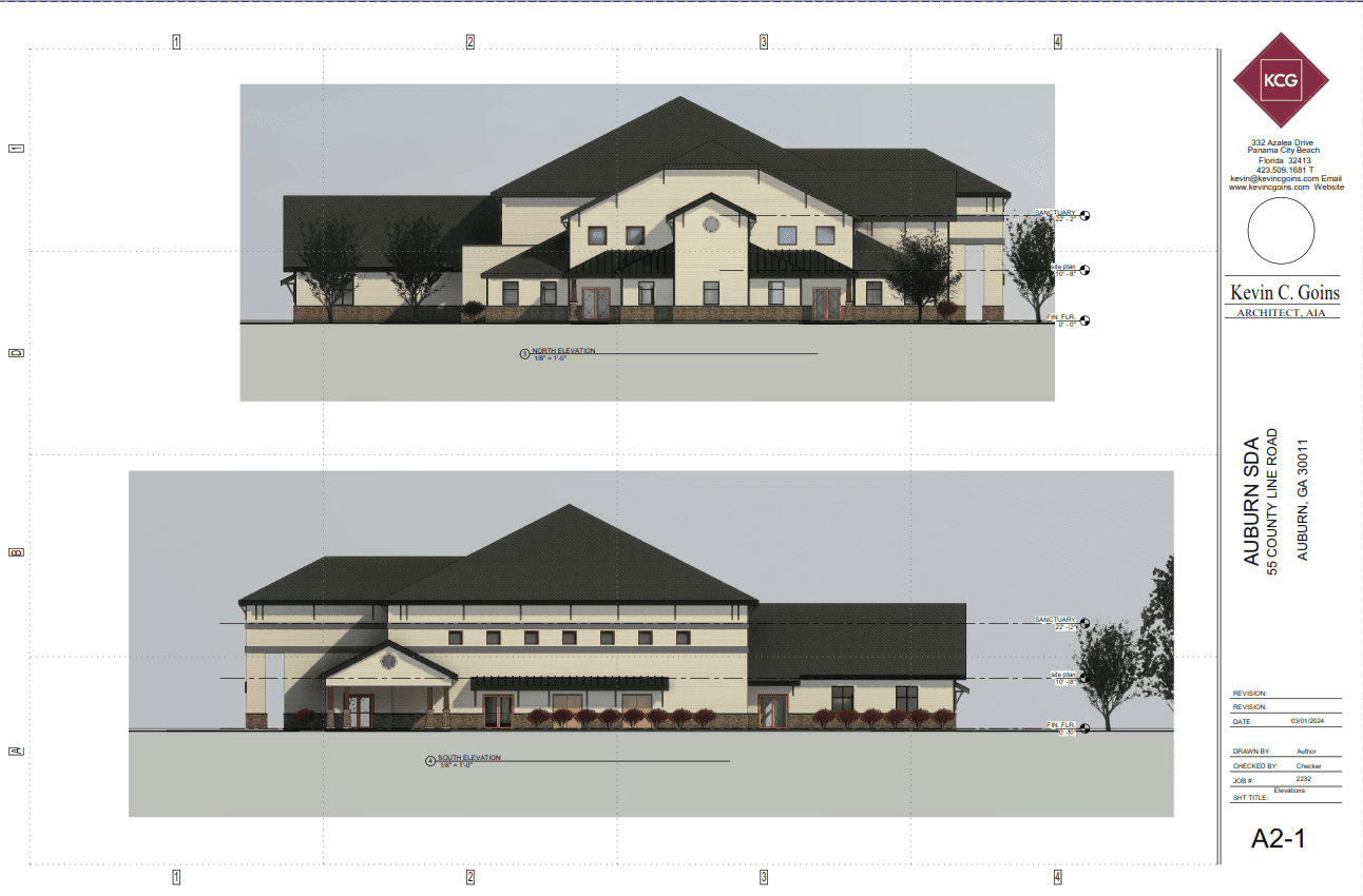 Side view of worship center